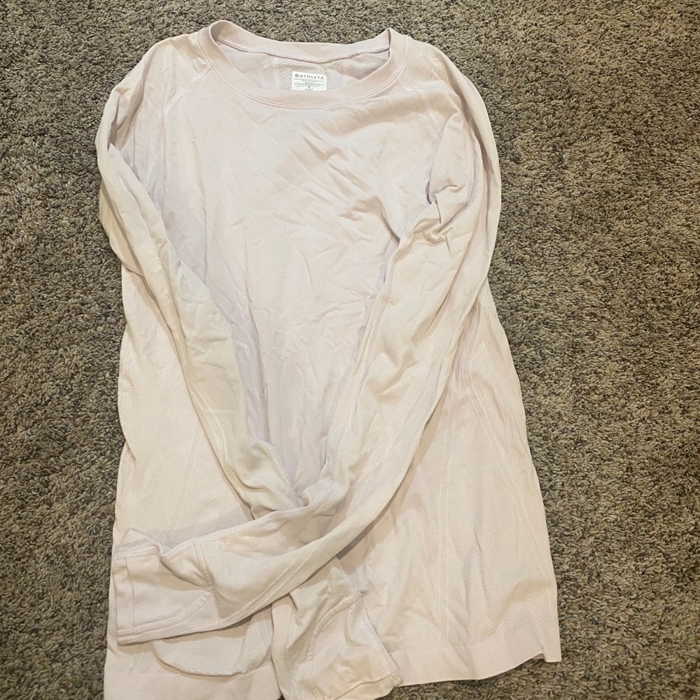 Athleta long sleeve light pink size small